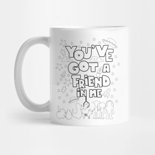 adult coloring friends and yours and mine Mug